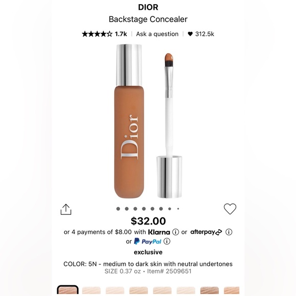 ✨5N✨Dior Backstage NEW In Box Flash Perfector Concealer - Picture 1 of 7